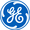 GE logo with a blue circle containing G and E in a special form of cursive.