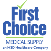 First Choice Medical Supply, an MSD Healthcare Company - a logo.