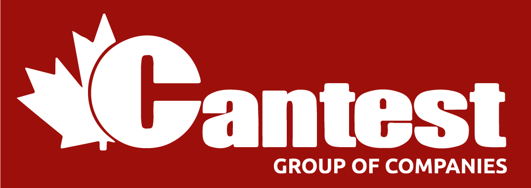 Cantest Group Of Companies logo. Maple Leaf on the left behind the C in Cantest.