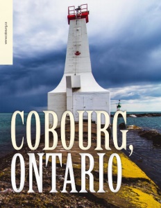 Cobourg Ontario brochure cover showing a lighthouse.