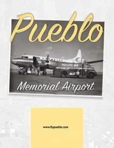 Pueblo Memorial Airport brochure cover.