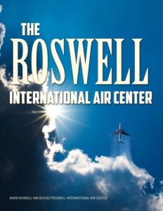 Roswell International Air Center brochure cover.