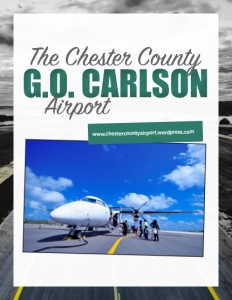 Chester County G.O. Carlson Airport brochure cover.