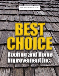 Best Choice Roofing and Home Improvement Inc. brochure cover.