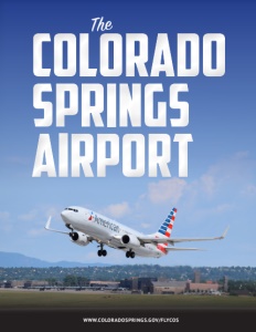 The Colorado Springs Airport brochure cover.