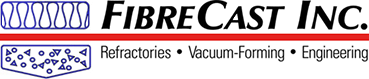 FibreCast Inc. Logo. Refractories, Vaccum-Forming, Engineering.