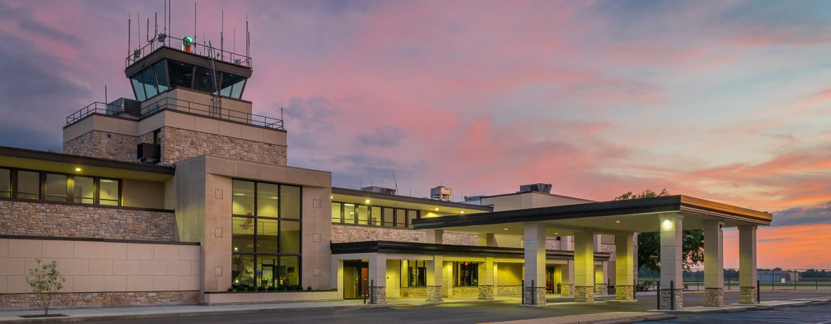 Terre Haute Regional Airport at dusk/dawn.