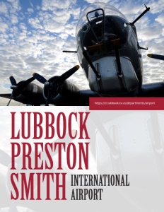 Lubbock Preston Smith International Airport brochure cover.