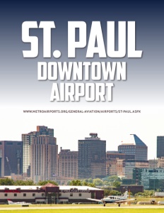 St. Paul Downtown Airport brochure cover.