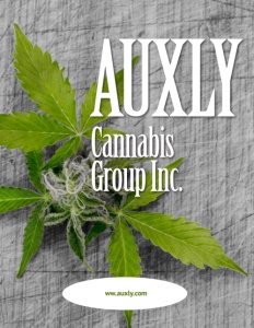 Auxly Cannabis Group Inc. brochure cover.