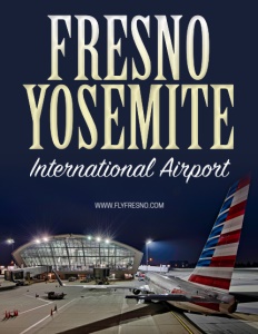 Fresno Yosemite International Airport brochure cover.