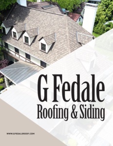 G Fedale Roofing & Siding brochure cover.