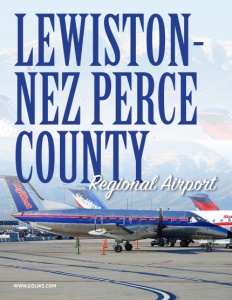 Lewiston-Nez Perce County Regional Airport brochure cover.