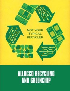 Allocco Recycling and GreenChip brochure cover.