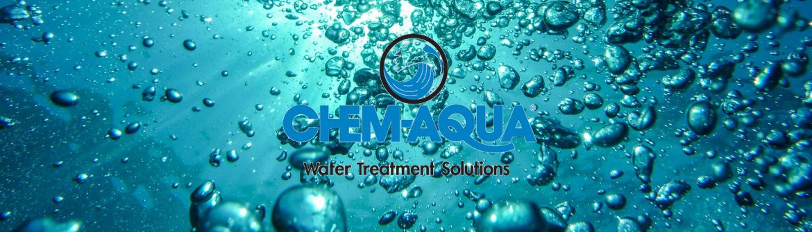 Chem-Aqua logo with bubbles rising through water with the sun behind.