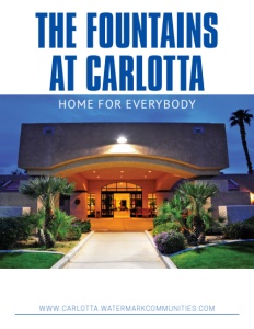Fountains at Carlotta brochure cover. Click to view.