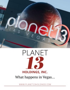 Planet 13 Las Vegas Nevada brochure cover.