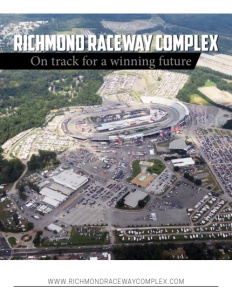 Richmond Raceway Complex brochure cover.