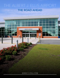 The Albert J Ellis Airport brochure cover.