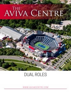 The Aviva Centre brochure cover.