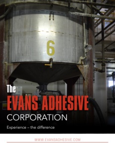 The Evans Adhesive Corporation brochure cover.