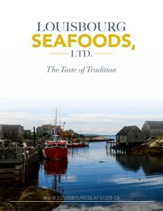 Louisbourg Seafoods brochure cover.