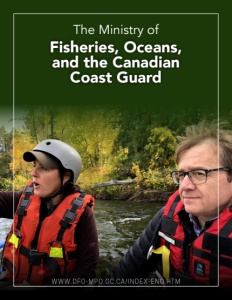 The Ministry of Fisheries, Oceans, and the Canadian Coast Guard brochure cover.