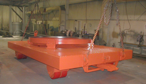 PWC Fabrication example of work showing a heavy duty turret cart.