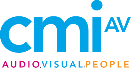 cmi AV logo. Audio.Visual.People