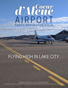 Coeur d'Alene Airport / Pappy Boyington Field brochure cover.