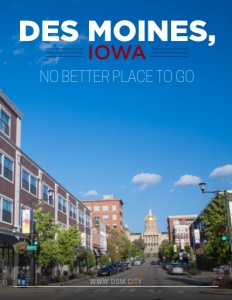 Des Moines, Iowa brochure cover.