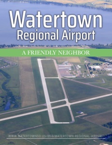 Watertown Regional Airport brochure cover.
