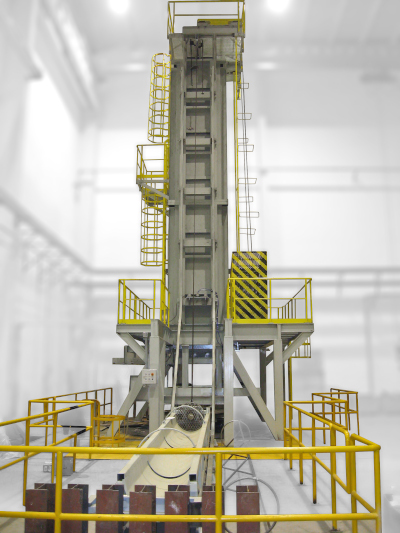 Seco/Warwick Group example of work showing a vertical tower furnace.
