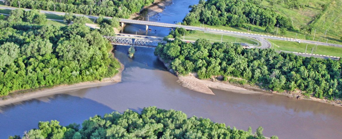 Junction City, Kansas headwaters of the Kansas river.