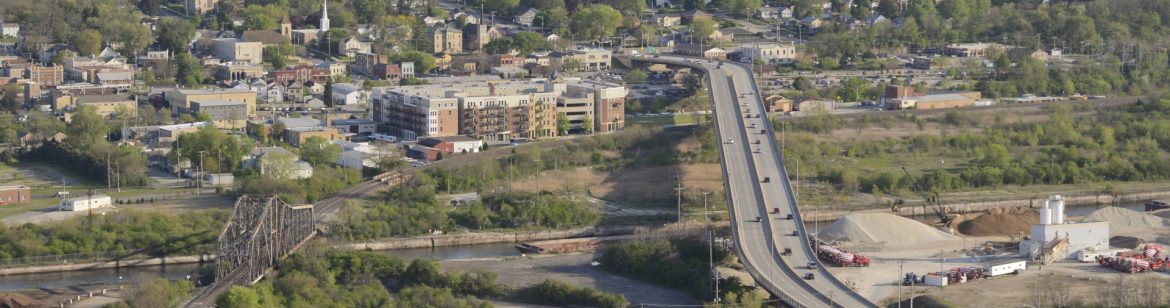 Lemont, Illinois Tri Central aerial looking south